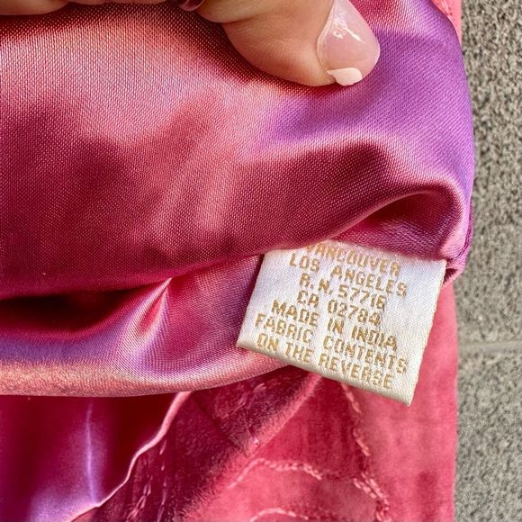 Large Vintage Pink Patchwork Leather Jacket - Picture 4 of 7